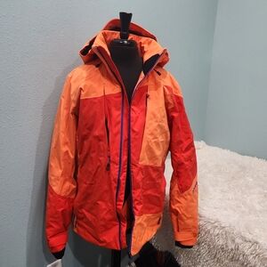 Womens Phenix Large Orange/Red Snow Jacket